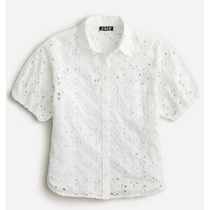 J. Crew Spring Garden Top in Eyelet White Size 8